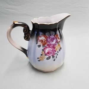 Floral Pitcher Tipped in 24K Gold
